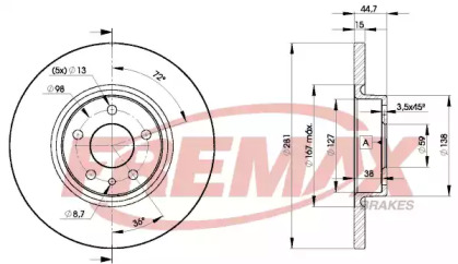 Тормозной диск FREMAX BD-8567