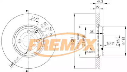 Тормозной диск FREMAX BD-8570