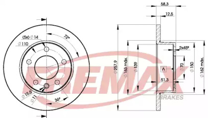 Тормозной диск FREMAX BD-9040