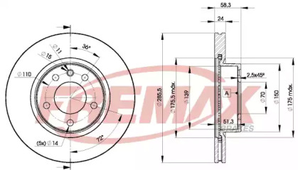 Тормозной диск FREMAX BD-9054