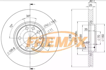 Тормозной диск FREMAX BD-9061