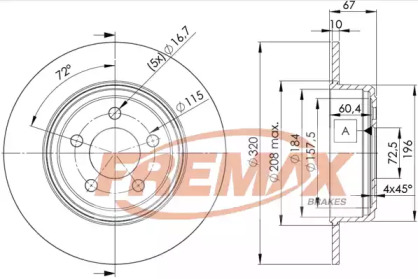 Тормозной диск FREMAX BD-9198