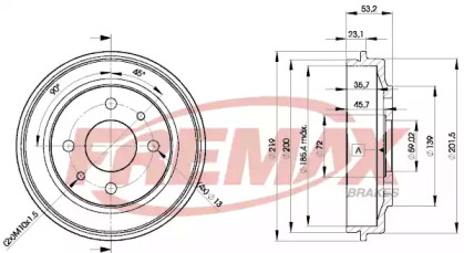 Тормозный барабан FREMAX BD-9680