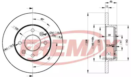 Тормозной диск FREMAX BD-9850