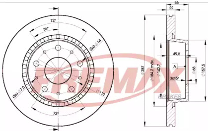 Тормозной диск FREMAX BD-9908