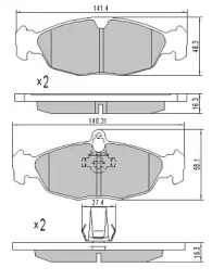 Комплект тормозных колодок FREMAX FBP-0758