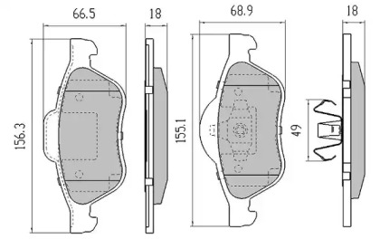 Комплект тормозных колодок FREMAX FBP-1251-01