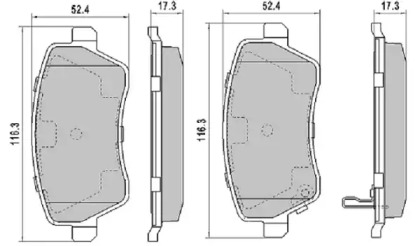 Комплект тормозных колодок FREMAX FBP-1337