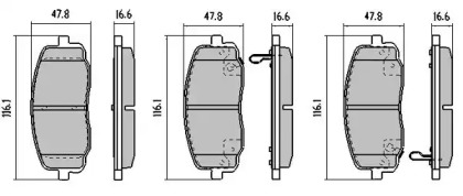 Комплект тормозных колодок FREMAX FBP-1392