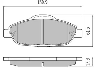 Комплект тормозных колодок FREMAX FBP-1587