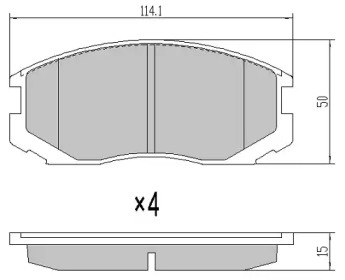 Комплект тормозных колодок FREMAX FBP-1596