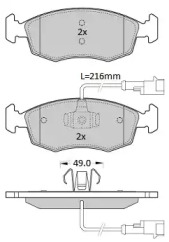 Комплект тормозных колодок FREMAX FBP-1943