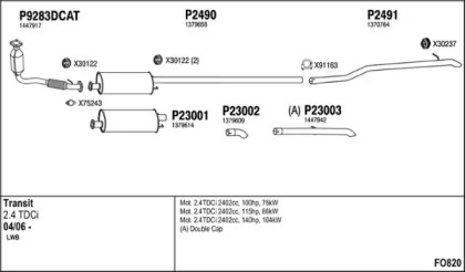 Система выпуска ОГ FENNO FO820