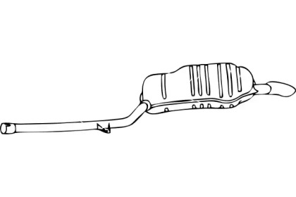 Глушитель выхлопных газов конечный FENNO P11025