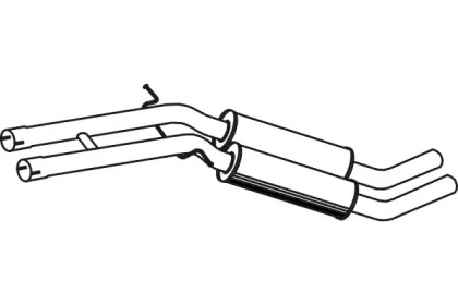 Средний глушитель выхлопных газов FENNO P1334