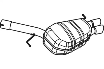 Глушитель выхлопных газов конечный FENNO P14003
