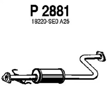 Средний глушитель выхлопных газов FENNO P2881