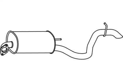 Глушитель выхлопных газов конечный FENNO P3181