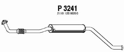 Средний глушитель выхлопных газов FENNO P3241