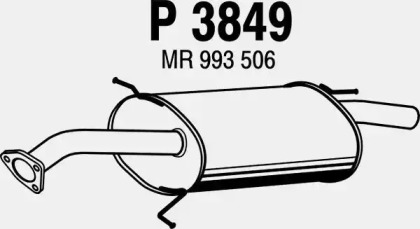 Глушитель выхлопных газов конечный FENNO P3849