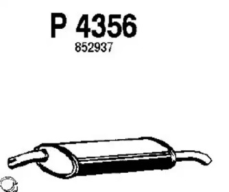 Глушитель выхлопных газов конечный FENNO P4356