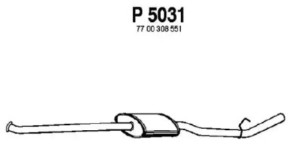 Средний глушитель выхлопных газов FENNO P5031