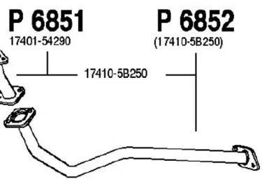 Труба выхлопного газа FENNO P6852