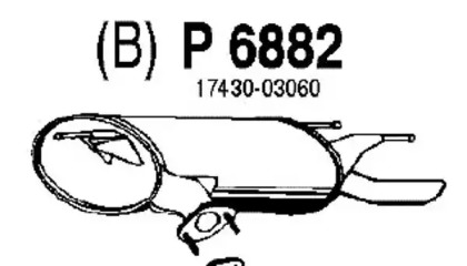 Глушитель выхлопных газов конечный FENNO P6882