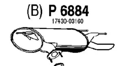 Глушитель выхлопных газов конечный FENNO P6884