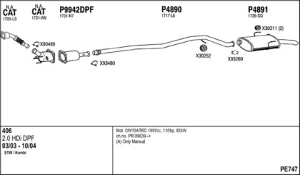 Система выпуска ОГ FENNO PE747