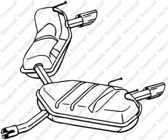Глушитель выхлопных газов конечный BOSAL 281-991