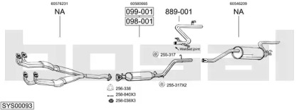 Система выпуска ОГ BOSAL SYS00093