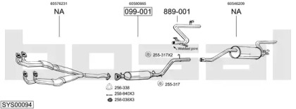 Система выпуска ОГ BOSAL SYS00094