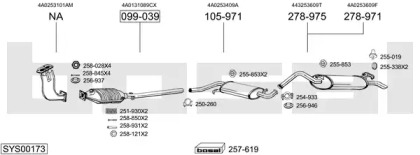 Система выпуска ОГ BOSAL SYS00173