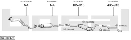 Система выпуска ОГ BOSAL SYS00176