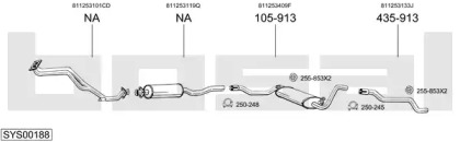 Система выпуска ОГ BOSAL SYS00188