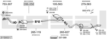 Система выпуска ОГ BOSAL SYS00317