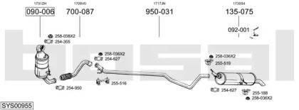 Система выпуска ОГ BOSAL SYS00955