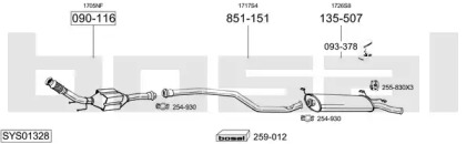 Система выпуска ОГ BOSAL SYS01328