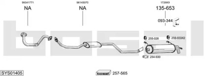 Система выпуска ОГ BOSAL SYS01405