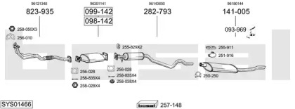 Система выпуска ОГ BOSAL SYS01466