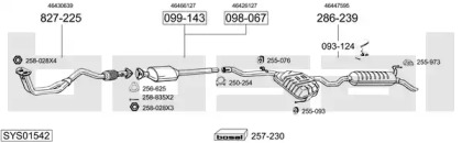 Система выпуска ОГ BOSAL SYS01542