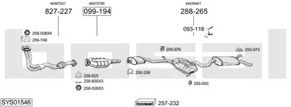 Система выпуска ОГ BOSAL SYS01546