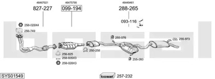 Система выпуска ОГ BOSAL SYS01549