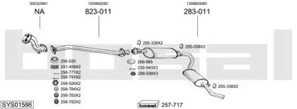 Система выпуска ОГ BOSAL SYS01586