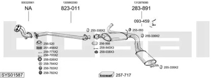 Система выпуска ОГ BOSAL SYS01587