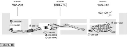 Система выпуска ОГ BOSAL SYS01748