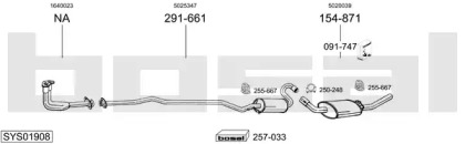 Система выпуска ОГ BOSAL SYS01908