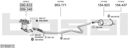 Система выпуска ОГ BOSAL SYS02012