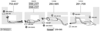 Система выпуска ОГ BOSAL SYS02221